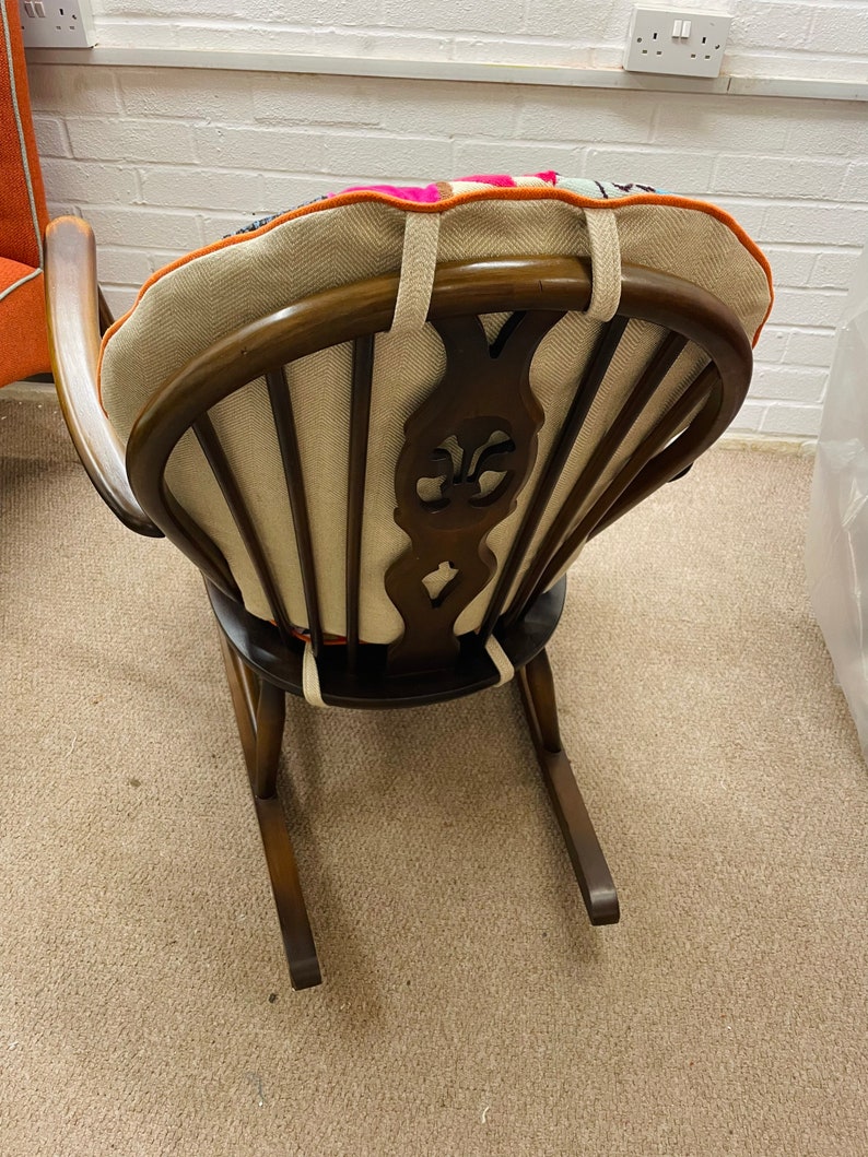 Refurbished Vintage Ercol Rocking Chair New Cushions Covers Etsy UK