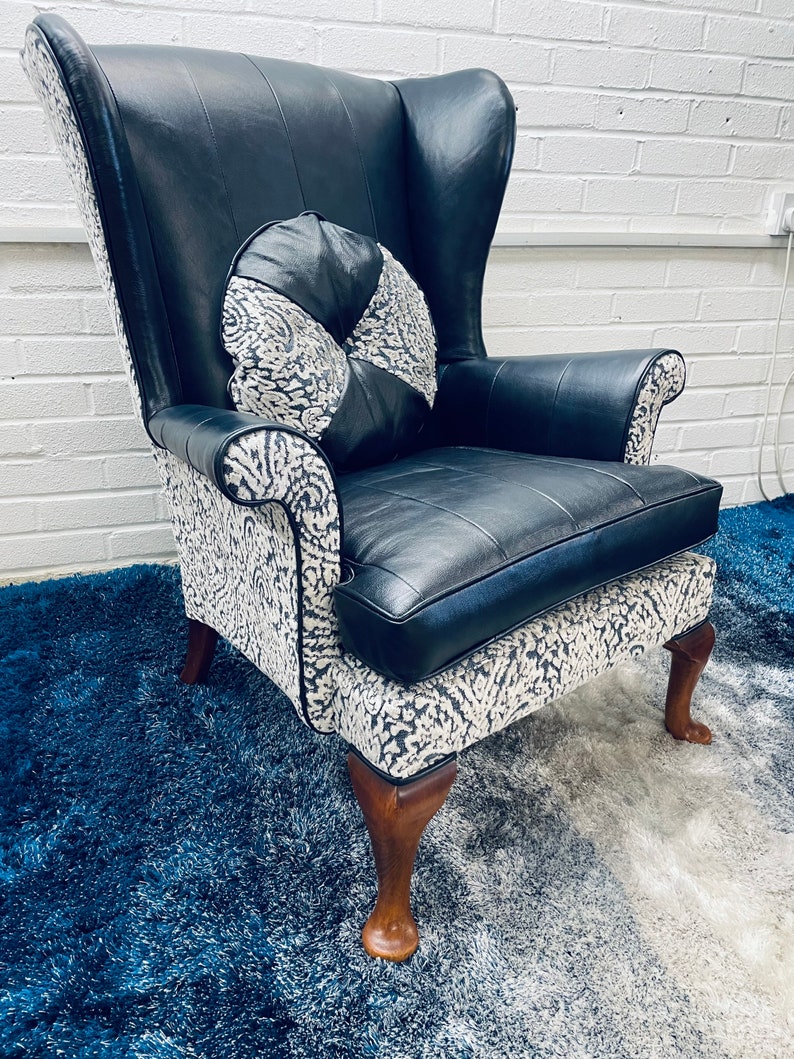Parker Knoll Wingback Chair Newly Upholstered in Genuine Etsy UK