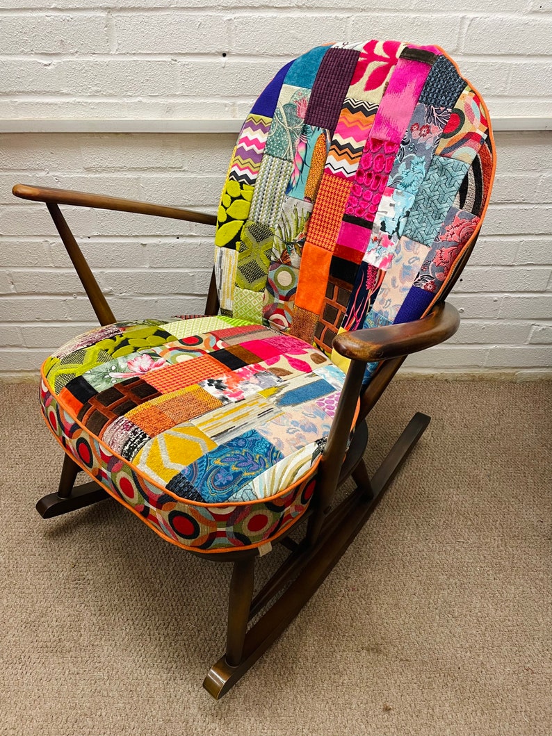 Refurbished Vintage Ercol Rocking Chair New Cushions Covers Etsy UK