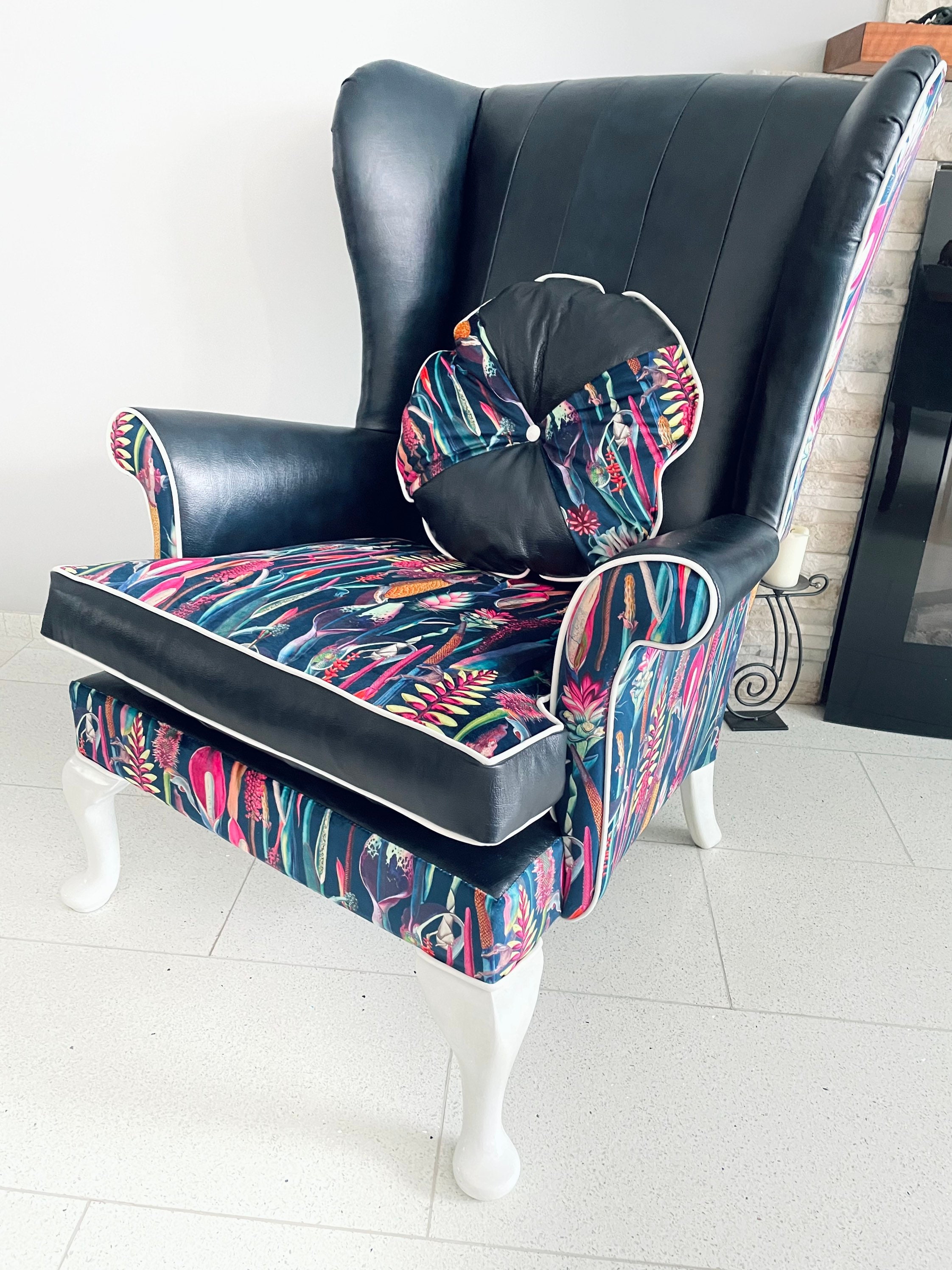 Parker Knoll Wingback Chair Newly Upholstered in Genuine Etsy UK