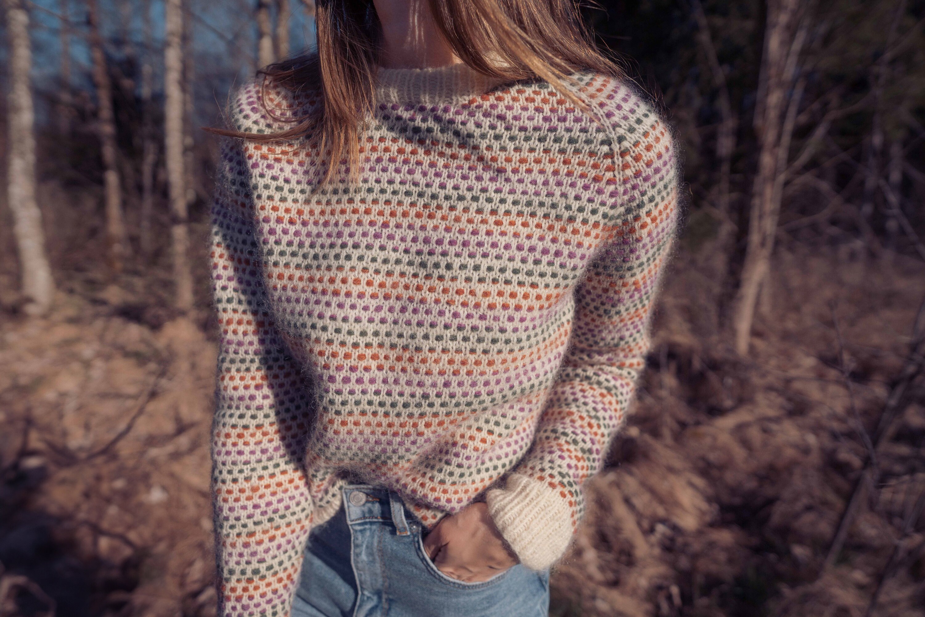 KARO SWEATER Knitting Pattern | Raglan Style, Bottom-up