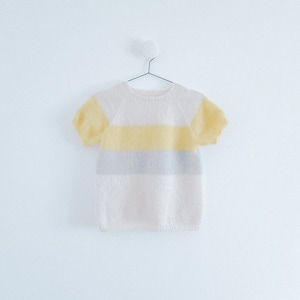 Colourshift Tee Knitting Pattern: Women&#39;s Striped Knit Top (PDF Pattern)