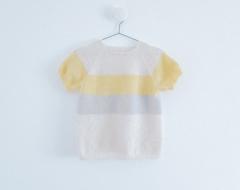 Colourshift Tee Knitting Pattern: Women's Striped Knit Top (PDF Pattern)