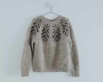First Light Sweater Knitting Pattern: Women&#39;s Round Yoke Lopapeysa (PDF Pattern)