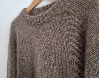Moss Haven Sweater Knitting Pattern: Drop Shoulder, Crew Neck (PDF Pattern)