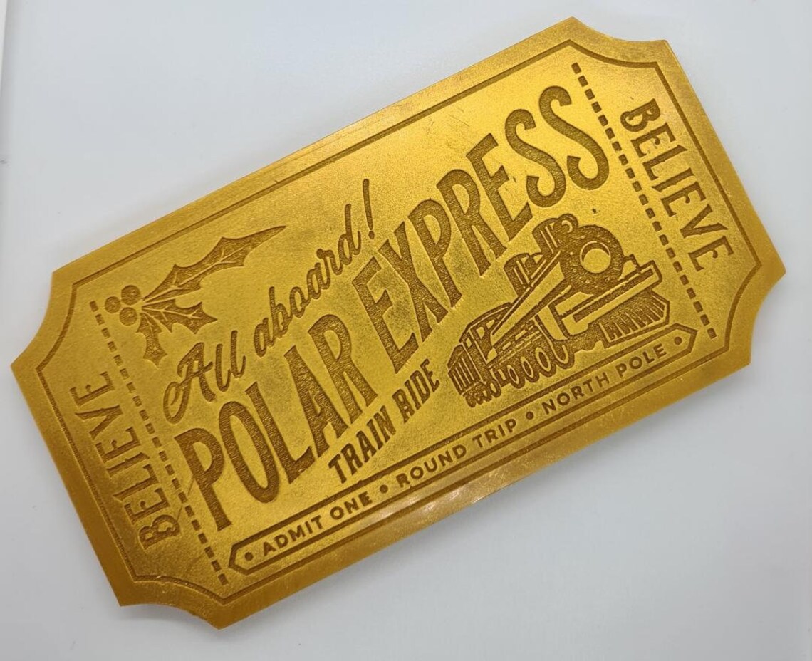 Polar Express Golden Ticket Soy Wax Melt Choose Your Fragrance - Etsy UK