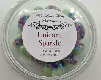 Unicorn Sparkle Full Of Beans Soy Wax Melt Pot.