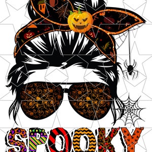 Spooky Mama png, Messy Bun png, Mom png, Halloween png, Leopard png, Cheetah png, Digital Design Instant Download png