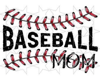 Baseball Mom  Png Sublimation PNG Sports Mom Retro Distressed Baseball Png Sports Png Digital Download