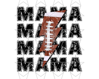 Mama fútbol relámpago png sublimación PNG fútbol retro fútbol en apuros png deportes png descarga digital