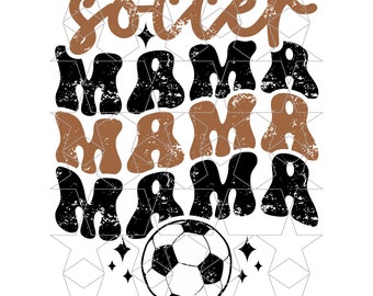 Fútbol mama png fútbol mamá png sublimación PNG fútbol retro fútbol png deportes png descarga digital
