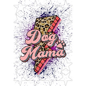 Dog Mama Cheetah Lightning Bolt Png Dog Mama Leopard Bolt Png Sublimation Retro Dog Lover Png Distressed Png Digital Download