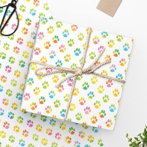 Paw Print Wrapping Paper Luxury Gift Wrap Paw Print Gift Wrap Dog