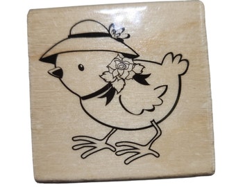 Baby Chick Wood Mounted Rubber Stamp, Craft Smart, 2 inches by 2 inches by 1 inch, Kid's Craft, Easter Crafts, Paper Crafts, Card Making