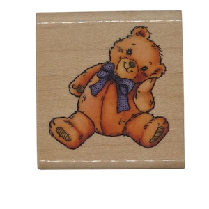 Rubber Stampede Wood Mounted Rubber Stamp, Beary Bear, 1.50 inches by 1.75  inches, Scrapbooking, Card Making, Journaling, Gift Tags