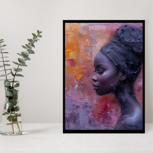 Printable Abstract Wall Art | Black Art |Black Women Art | Ai Art | High Resolution | Versatile Digital Art | Art Work Print | Wall Art