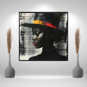 Black Woman Printable Wall Art | Abstract Black Art |Black Women Art | Ai Art | High Resolution | Digital Art | Art Work Print | Wall Art