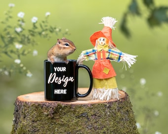 11 oz BLACK Keramik Kaffeetasse Mockup Foto, CHIPMOCKS, Weiße Tasse Mockup, Wildtier Tasse Mockups