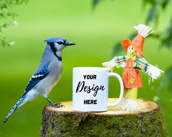11 oz White Ceramic Coffee Mug Mockup Photo, CHIPMOCKS, White mug mockup, Wildlife mug Mockups