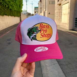 Bass Pro Shops Embroidered Logo Mesh Cap pink-ladies Fit 