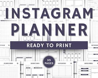 Instagram Planner, Instagram Content Planner Printable PDF, Social Media Planner Template, Instagram Marketing Planner, Instagram Template