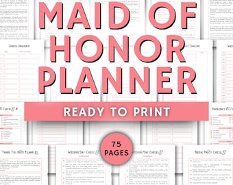 Maid of Honor Planner, Matron of Honor Planner, Maid of Honor Duties, Maid of Honor Checklists, Maid of Honor Gift, MOH Proposal, MOH Duties