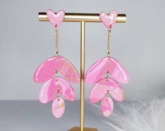 Abstract Polymer Clay  Dangle Earrings