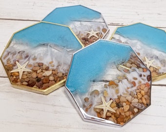 Resin Beach Coasters