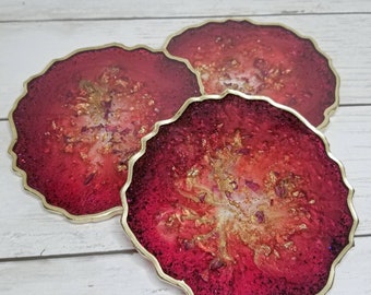Handmade Geode Resin Coasters: Fall Thanksgiving Decor