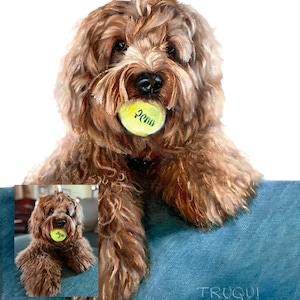 Your Pet Custom 100% Hand-Painted Pet Portrait from Photo Ready to Hang -Pet Loss Memory -Dog Lover Gift - Realistic Pet Art - Oil on Canvas