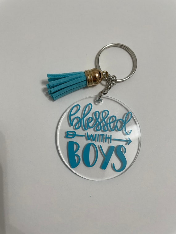 Boy Mom keychain