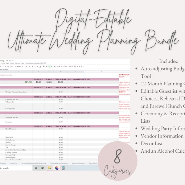 Wedding Planning Sheets Free