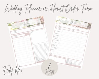 floral order form etsy