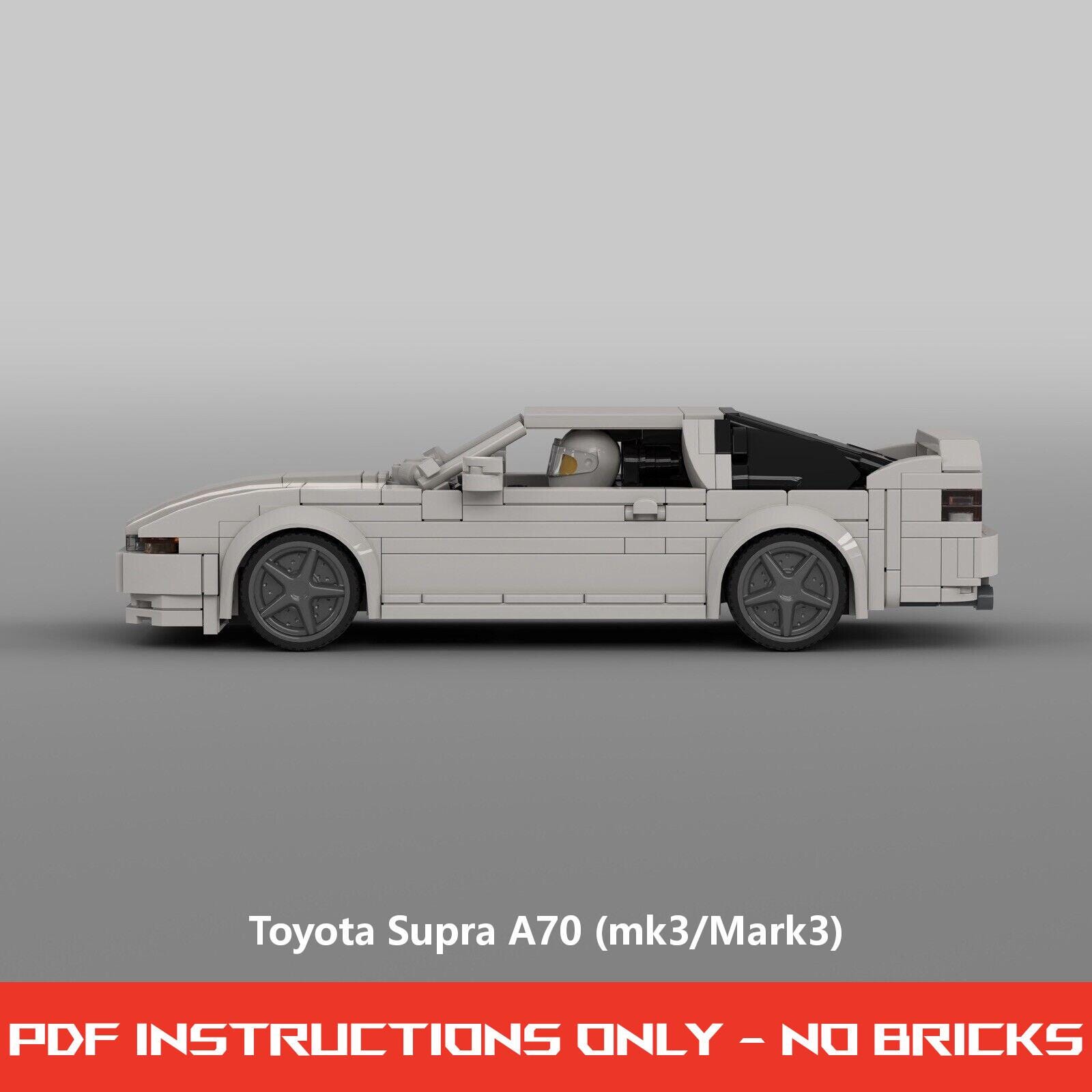 Toyota Supra Mk3 (A70) - Speed Champions Style MOC Instructions