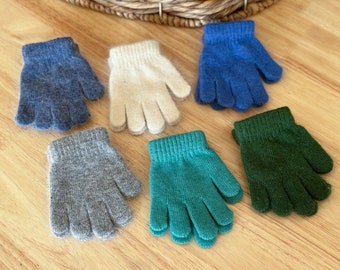 Gants d'hiver pour enfants 100 % laine mérinos, gants pour enfants, gants en tricot pour enfants, gants d'hiver en laine pour filles et garçons, gants pour tout-petits, gants pour bébé