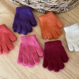 Guantes de invierno para niños 100 % lana merino, guantes para niños, guantes de punto para niños, guantes de invierno de lana para niñas y niños, guantes para bebés, guantes para niños