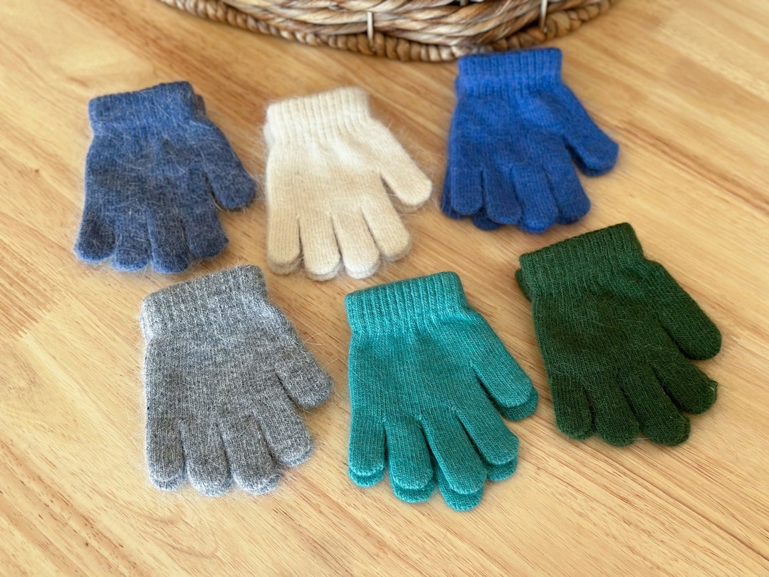100 Merino Wool Kids Winter Gloves, Kids Gloves, Kids Knitted Gloves