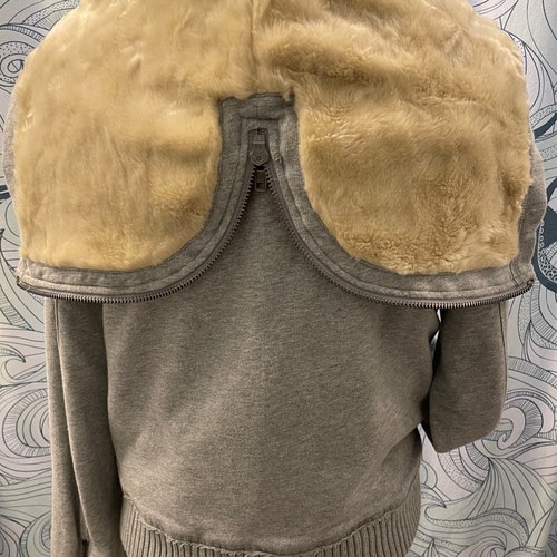 Juicy Girl- Vintage Super Cozy Faux Fur Lined Butterfly shops Hood Zip Up Hoodie RARE FIND