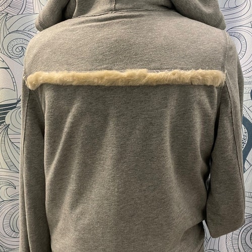 Juicy Girl- Vintage Super Cozy Faux Fur Lined Butterfly shops Hood Zip Up Hoodie RARE FIND