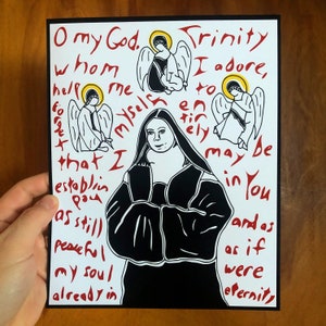 St. Elizabeth of the Trinity Art Print | saint print | Catholic art