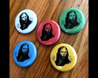 Jesus Christ, Christian Anarchist 1.25" pinback button, religious, Christian Anarchism pin