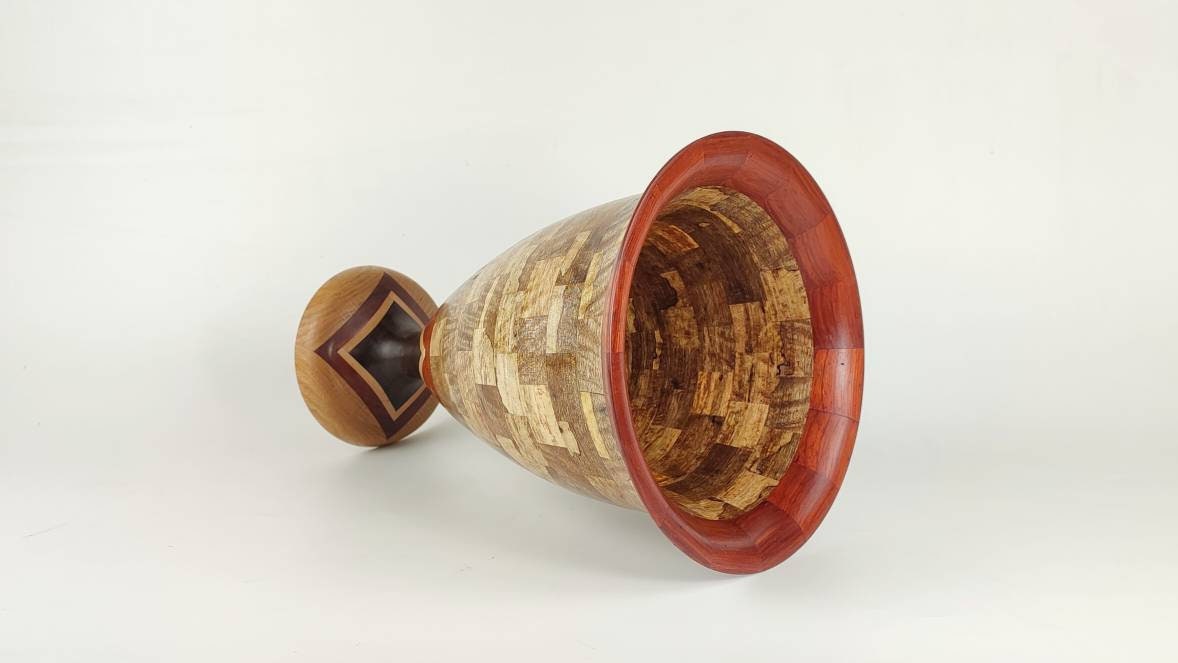 Curly Mango Wood Vase H 27cm, W 18.5cm Etsy