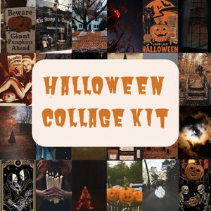 Halloween Collage Kit Decoration - Spooky season - Witch Themed Decor - Halloween Party Decoration - Scary Halloween art - Hallows Eve