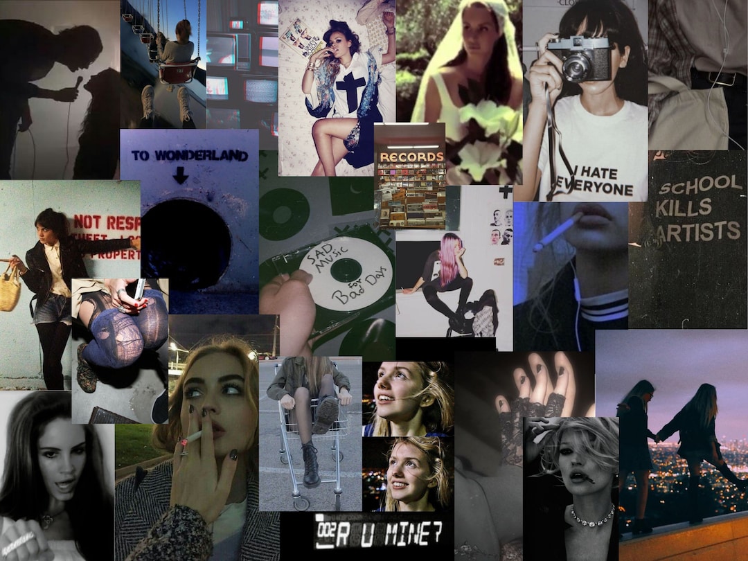 Tumblr Aesthetic Collage Kit Indie Sleaze Aesthetic Photo Wall Soft ...