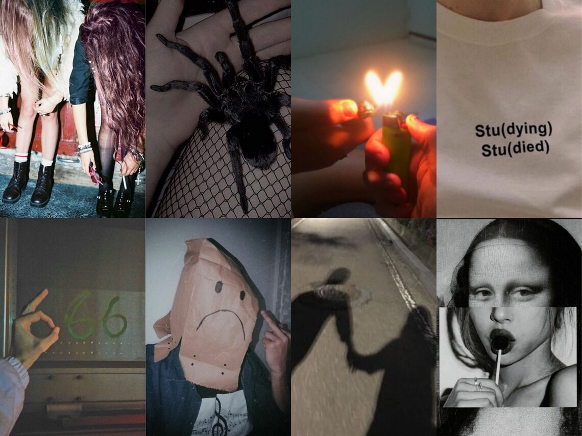 Tumblr Aesthetic Collage Kit - Indie Sleaze Aesthetic Photo Wall - Soft Grunge Decor PRINTABLE ...
