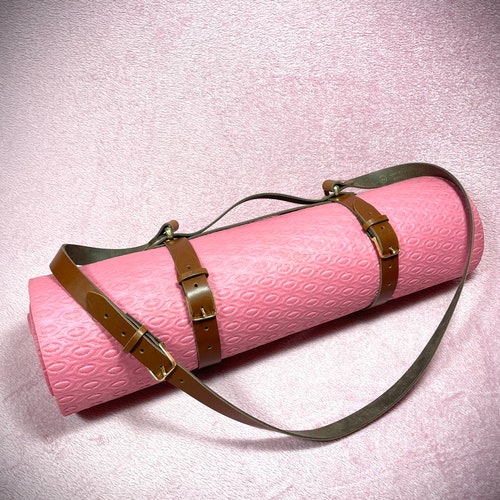 Leather Carrier for Picnic Blanket Yoga Mat Made of Etsy