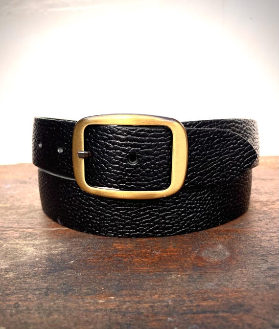 Full Grain Leather Western Belt with Interchangeable Buckle Men main image 3