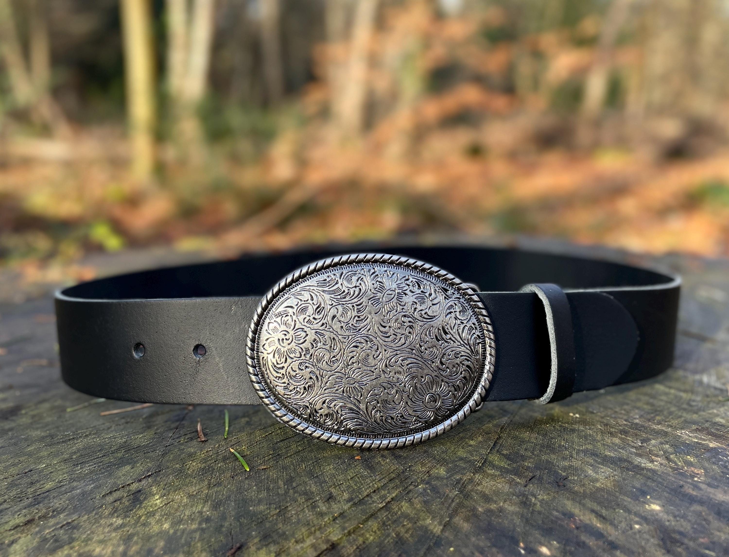 Frame Denim Black Slim Leather Belt with Oval Silver Buckle oval belt - Black | Weekday WW main image 2