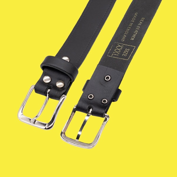 Black leather kids school belt