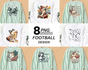 Coquette Football png, Football mom png, Retro Football png, Fall Football png, Football Season Png, football Game Day, football png bundle